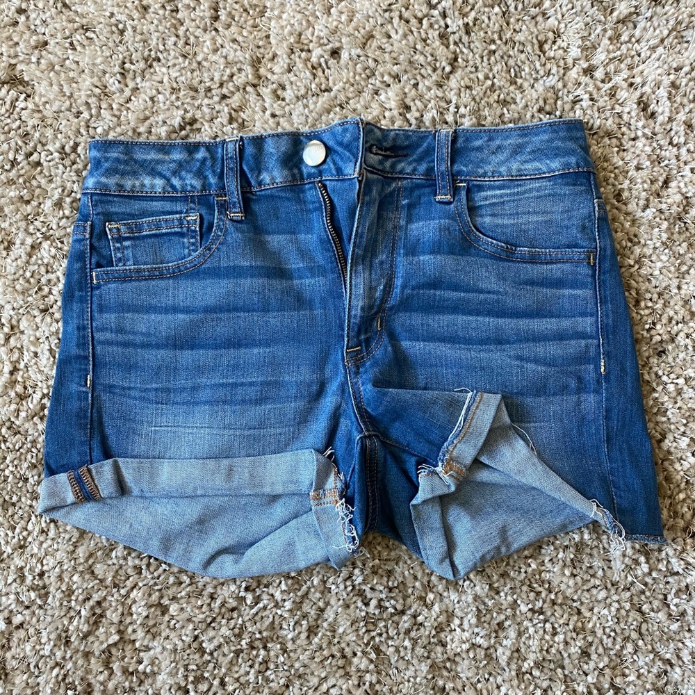 American eagle super stretch high rise shortie